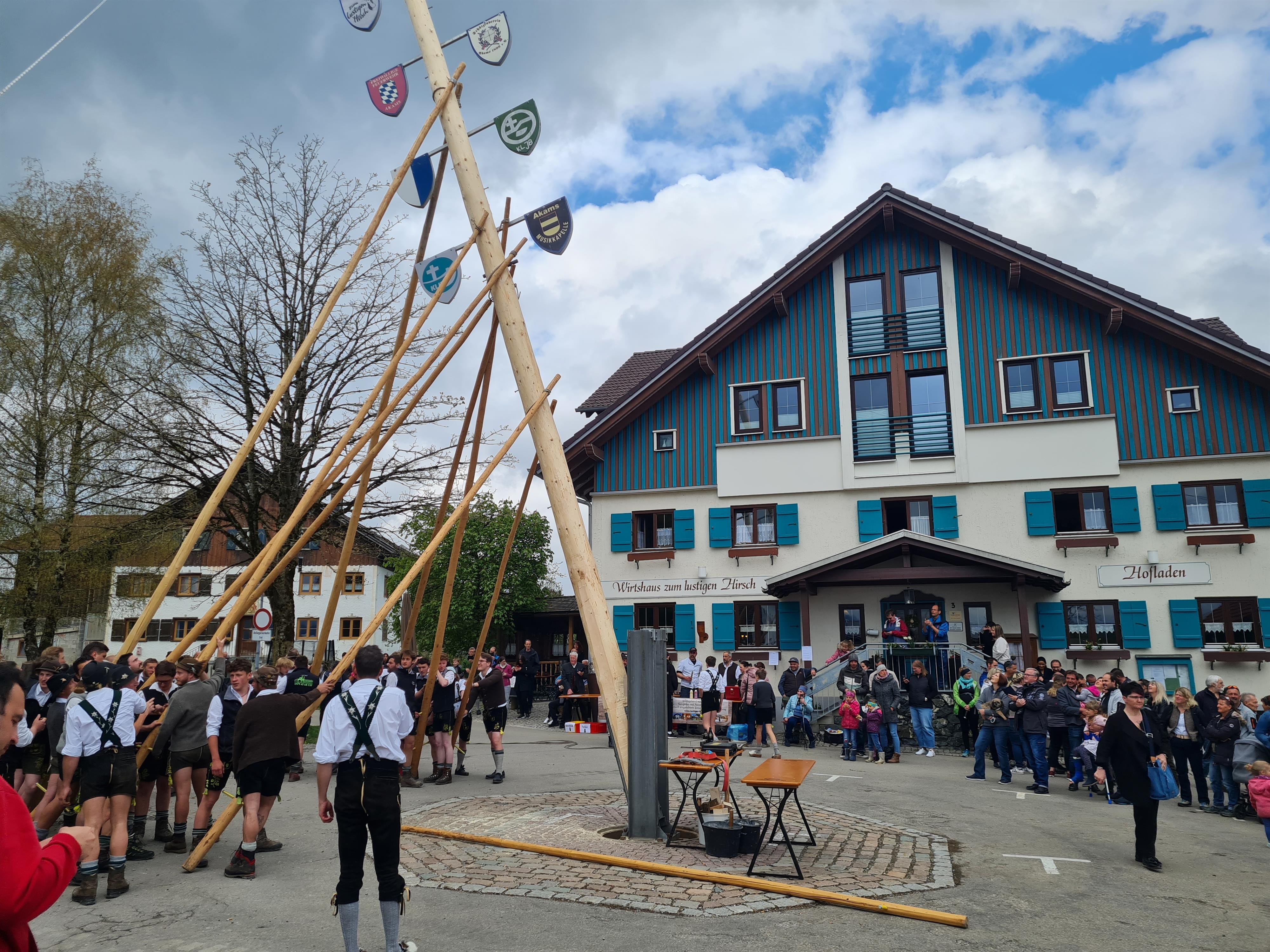 Maibaumaufstellen Akams Maibaumaufstellen Akams