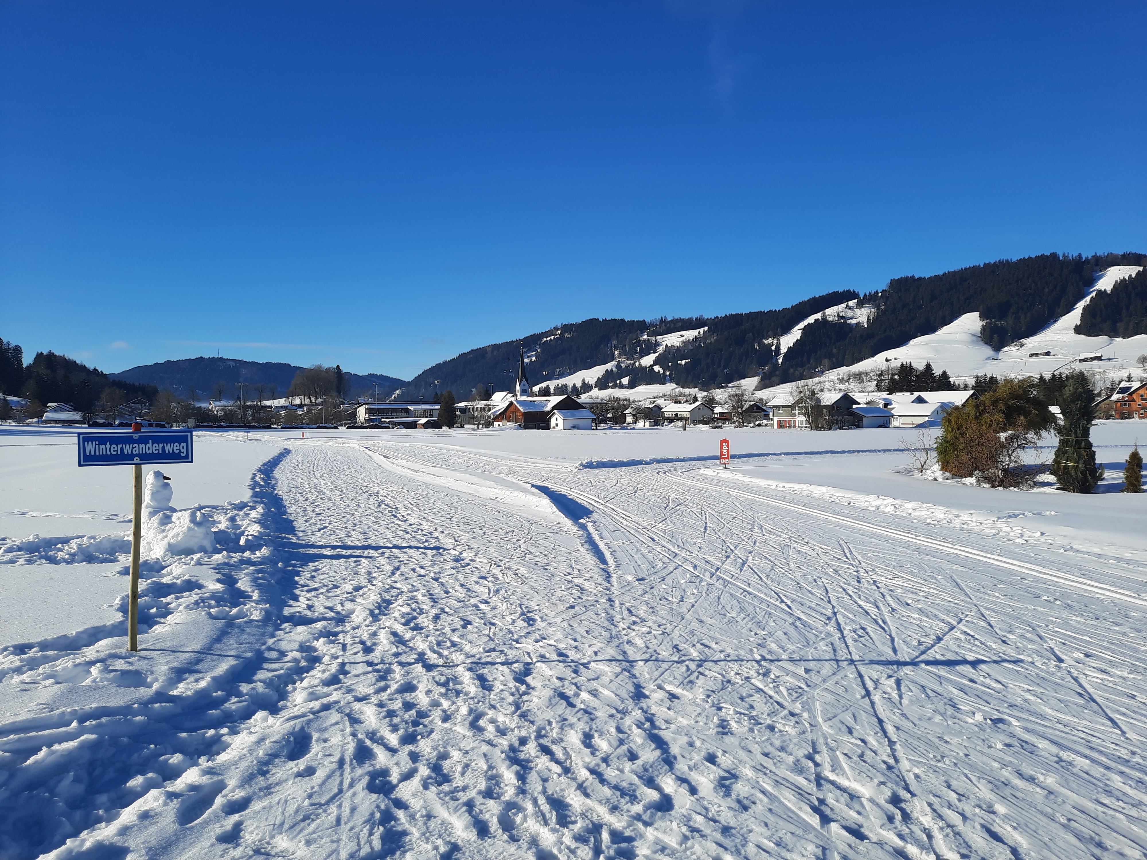 Winterwanderweg in Weitnau Winterwanderweg in Weitnau