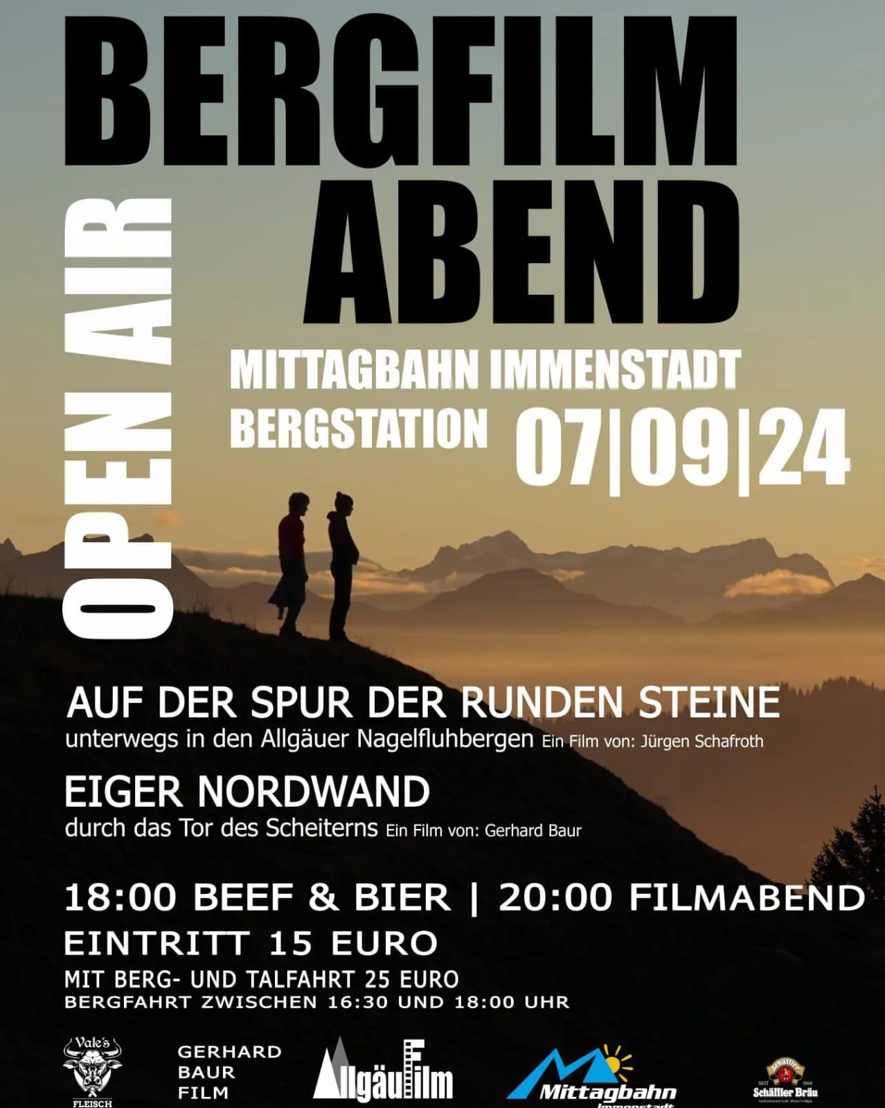 Bergfilm Abend Open Air Plakat Bergfilm Abend Open Air Plakat