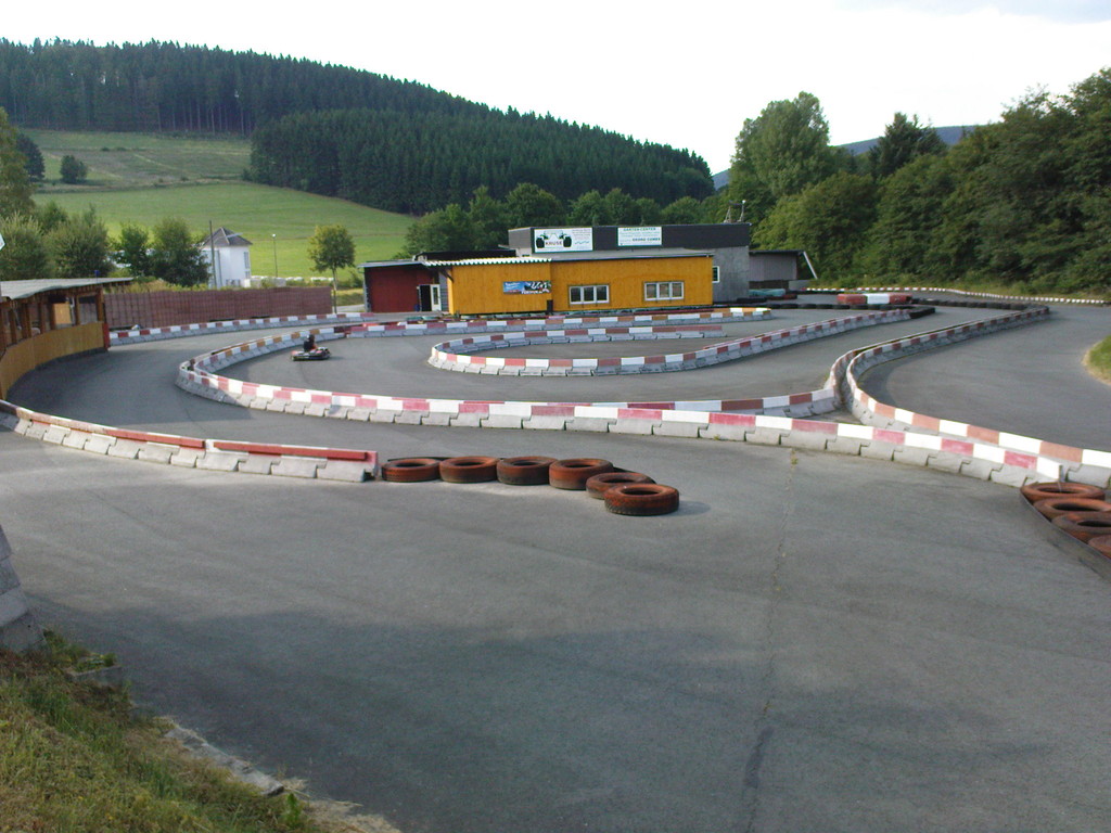 Ein Teil der Strecke der Kartbahn in Niedersfeld.